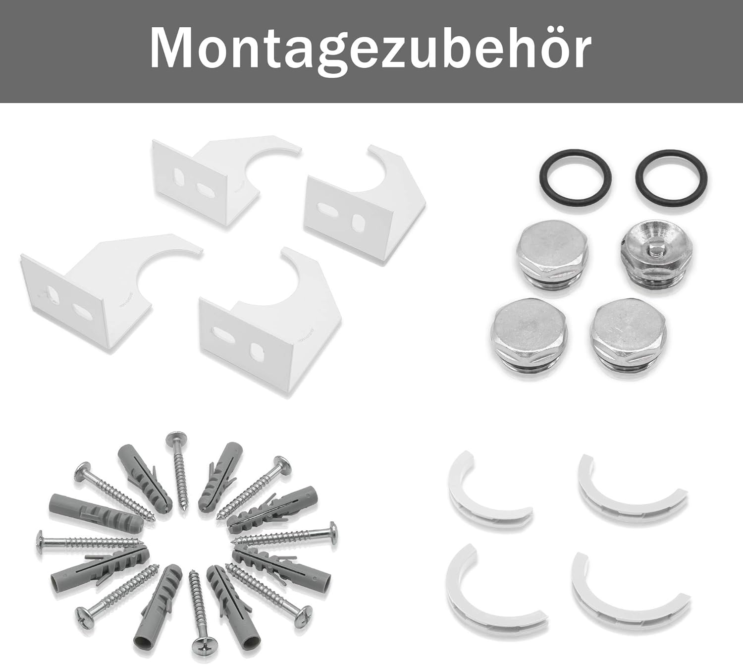 ELEGANT Design Heizkörper Flach 1600x462mm mit Weiß Multiblock Thermostat Flachheizkörper Weiß Doppellagig Vertikal Heizkörper Mittelanschluss