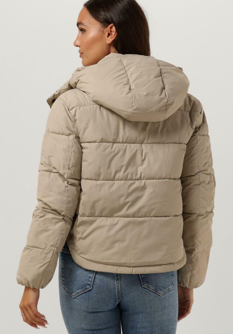 CALVIN KLEIN taupe calvin klein gewatteerde jas monologo non down short puffer