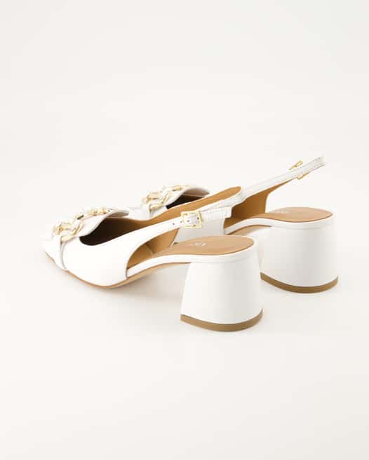 George Watts L6002 Slingpumps in Weiß
