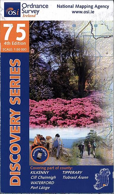 ORDNANCE SURVEY - 75 KILKENNY WATERFORD IRLANDE 1 50 000