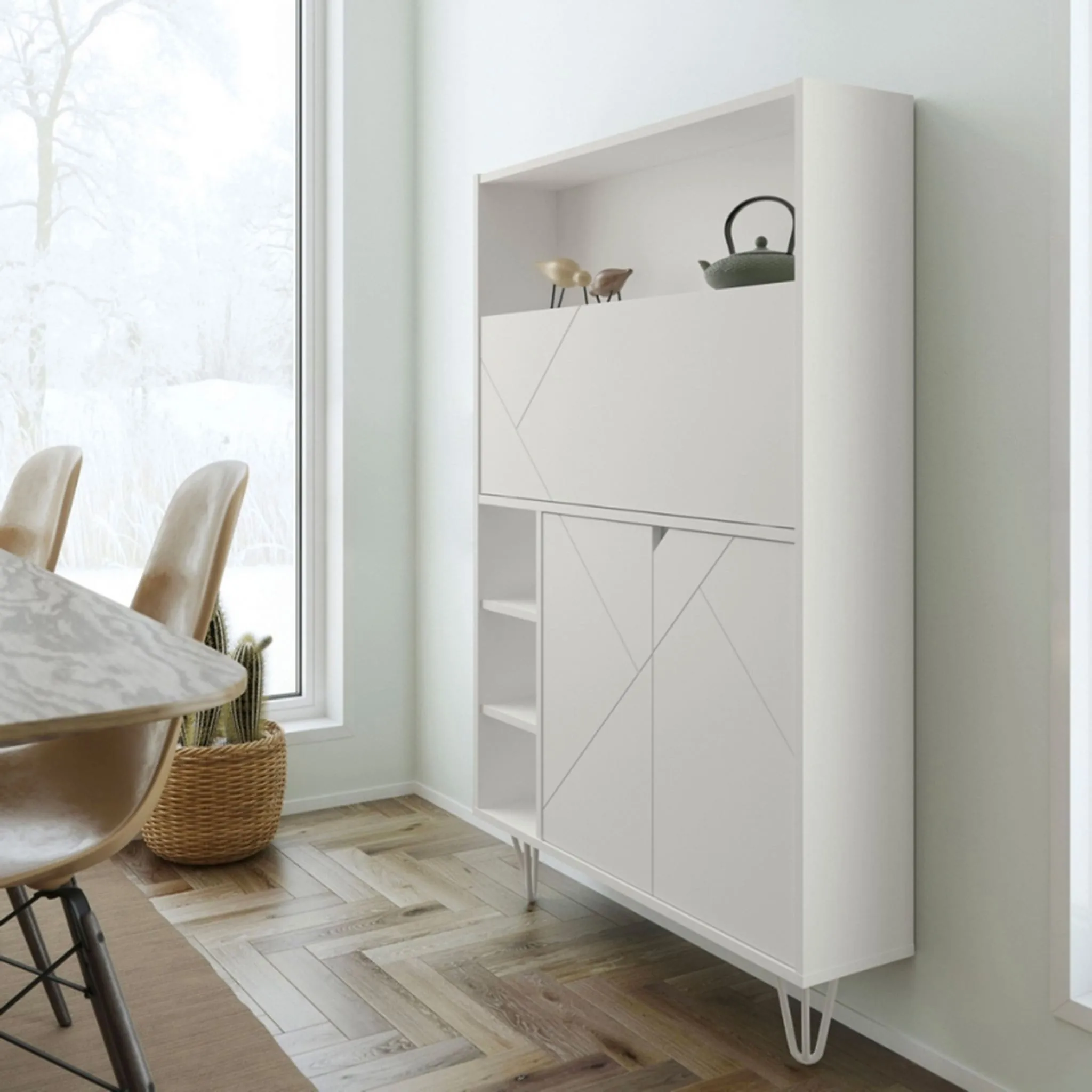 Nexera Bureau Mural Slim - Blanc