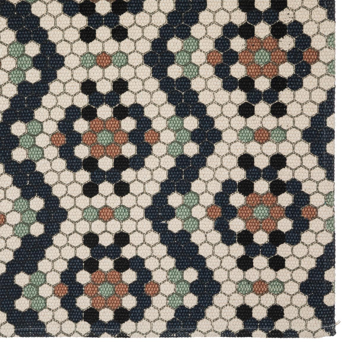 TAPIS COTON IMPRIME CAFE 120X170CM