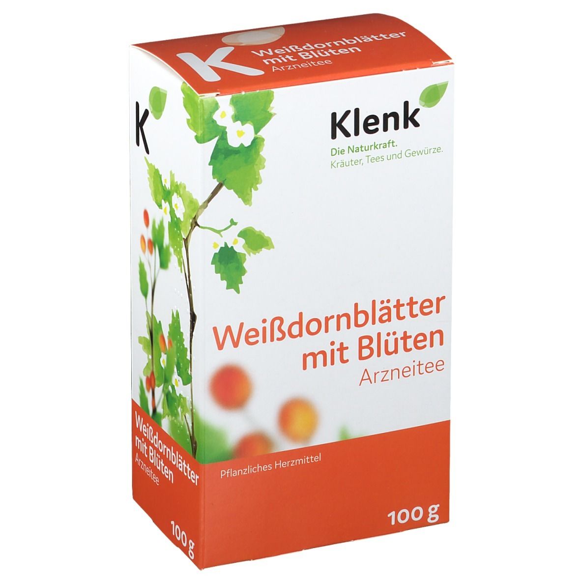 Weißdornblätter mit Blüten Arznei-Tee
