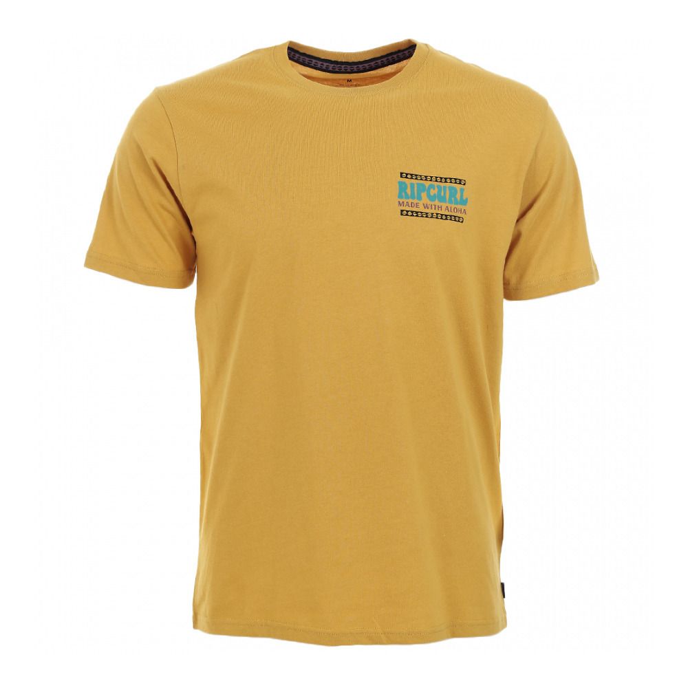 Rip Curl DOWN THE LINE - Tee-shirt Homme mustard gold