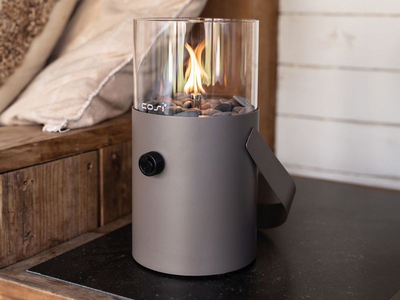 Cosiscoop Original Clay Gaslantaarn - Unieke sfeermaker - Voor binnen en buiten - Brand 5 tot 6 uur op een gascartouche