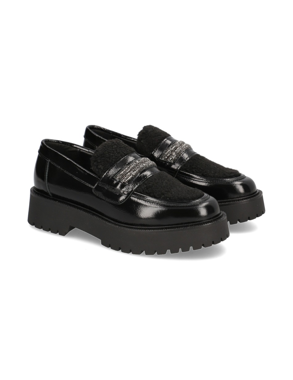 Lederkombination Slipper