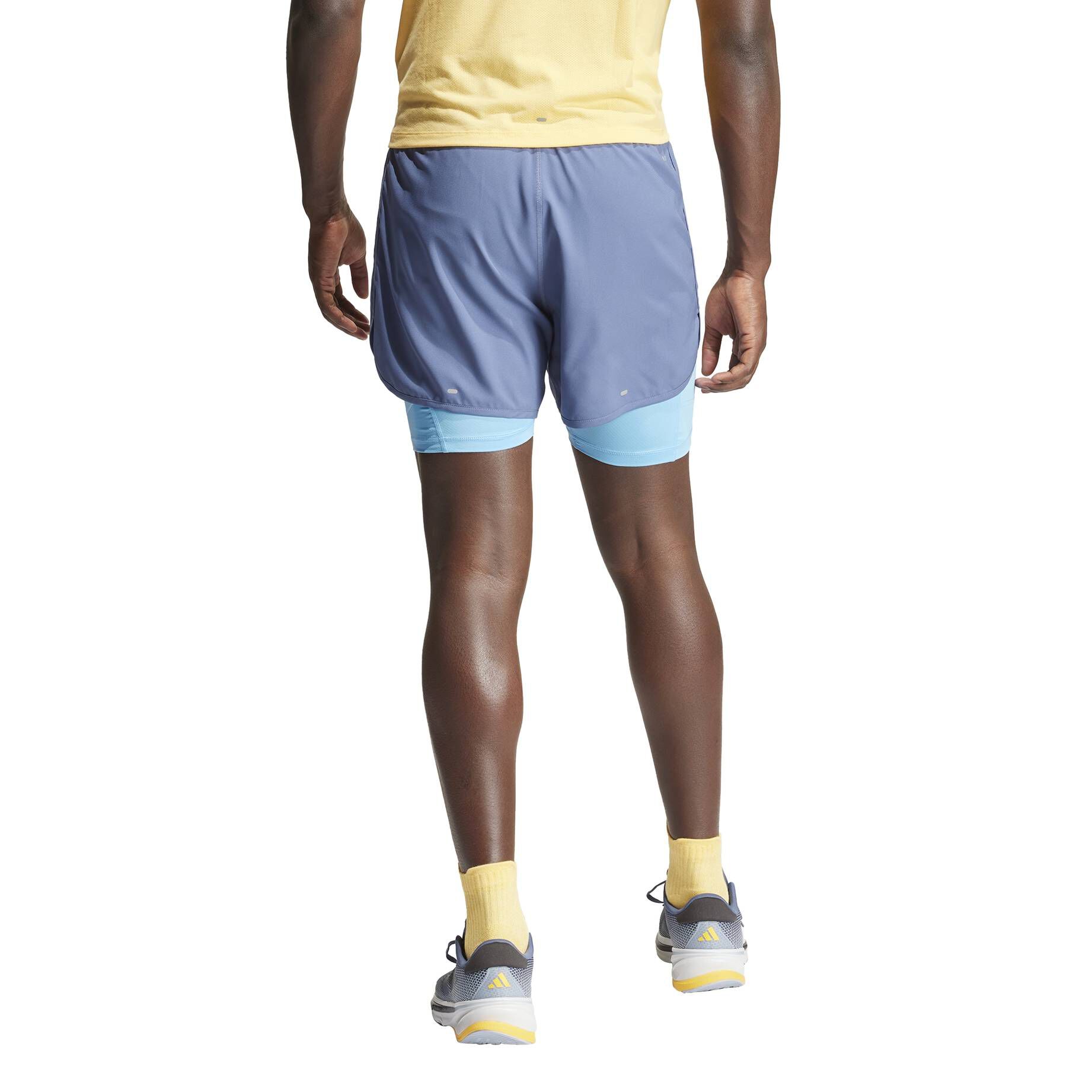 adidas Performance| Herren Laufshorts ON THE RUN 3 STRIPES 2IN1