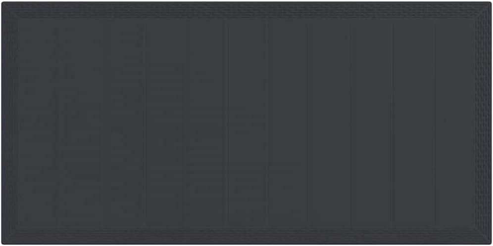 vidaXL Gartentisch Anthrazit 200 x 100 x 73 cm Poly-Rattan, Moderner Gartentisch, rechteckig, strapazierfähige Poly-Rattan-Esszimmermöbel für den Außenbereich, wetterfester Tisch