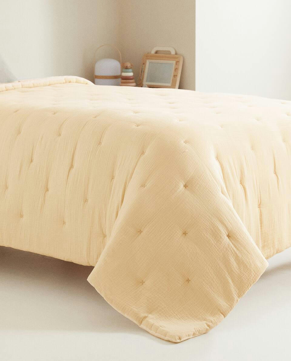 EDREDOM DE CHIFFON E MALHA DE ALGODÃO