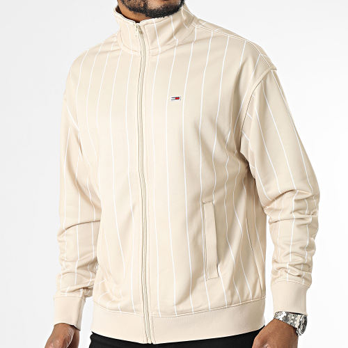Veste Zippée A Rayures Relax Pinstripe 6360 Beige