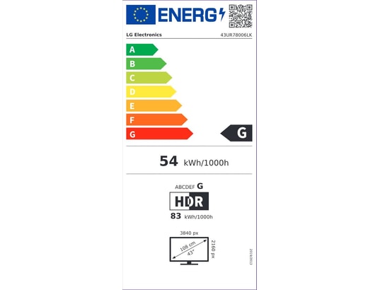 LG - TV LED 4K 108 cm 43UR7800