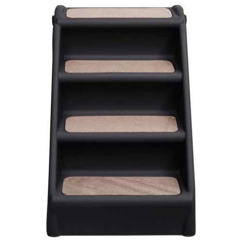 escada de acesso ao sofá preto para cães