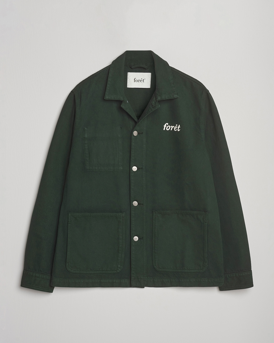 Forét Wood Twill Overshirt Dark Green