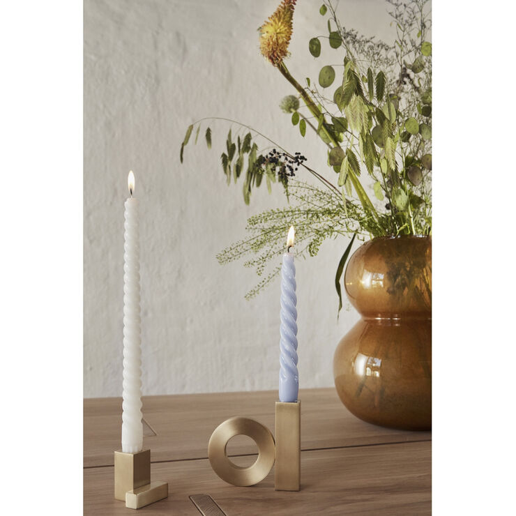 OYOY Living Design Baari Solid Brass Candleholder Brushed brass