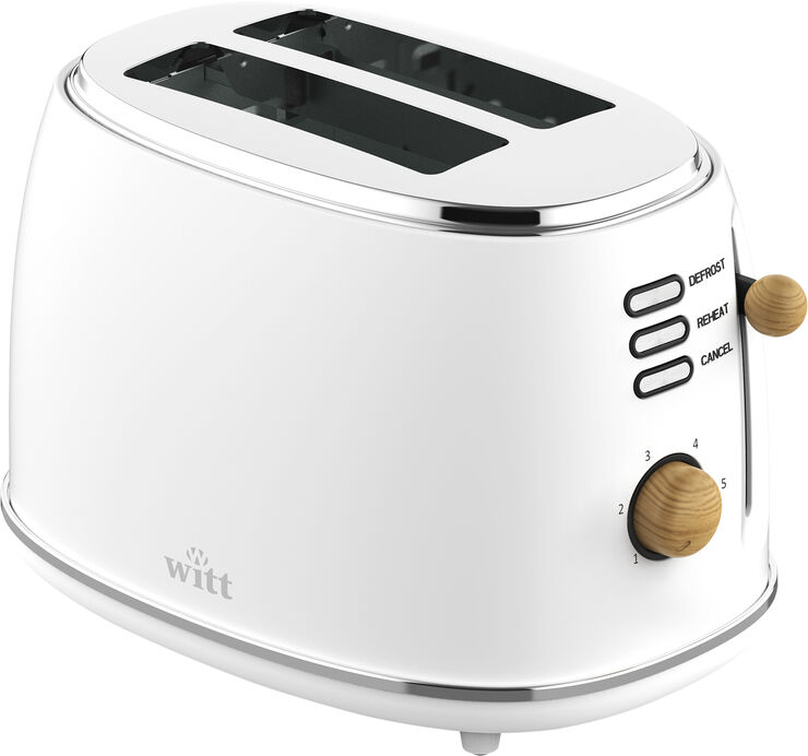 Witt WITT PREMIUM 2-SLICE TOASTER WOOD WHITE White