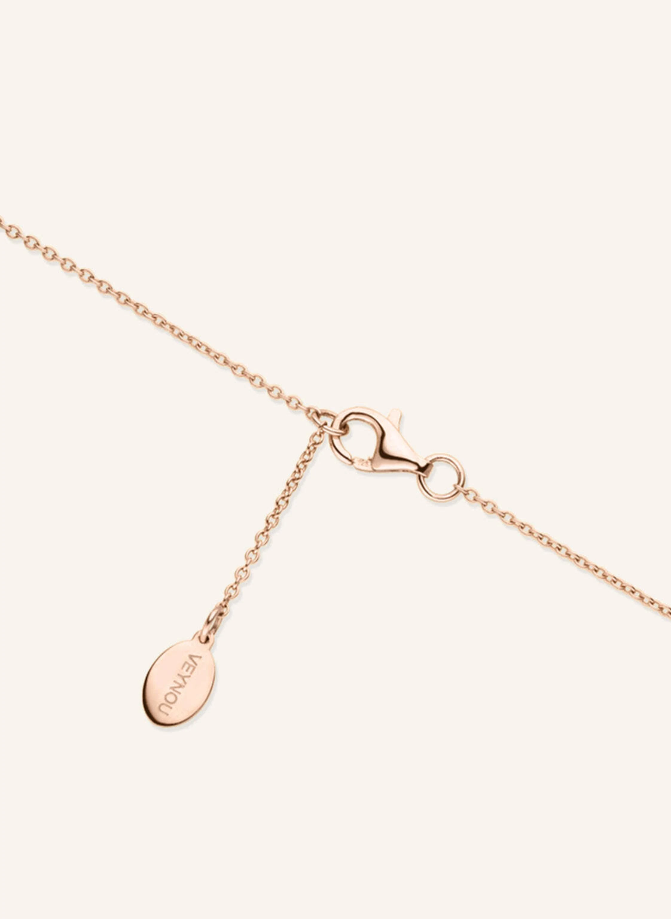 VEYNOU Halskette aus 14 Karat Roségold und 0,16ct. lab-grown Diamanten