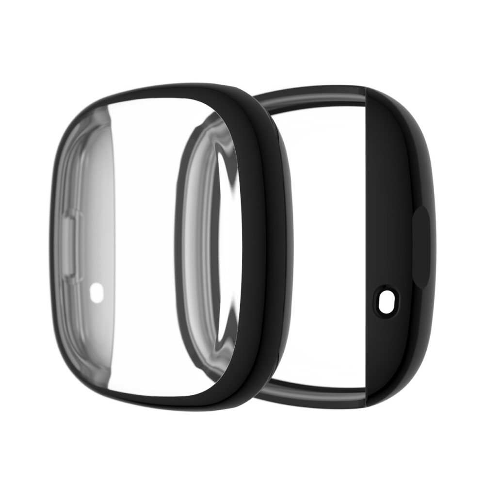 Fitbit Versa 3 / Fitbit Sense Gummi Bumper   Displayschutz - Schwarz