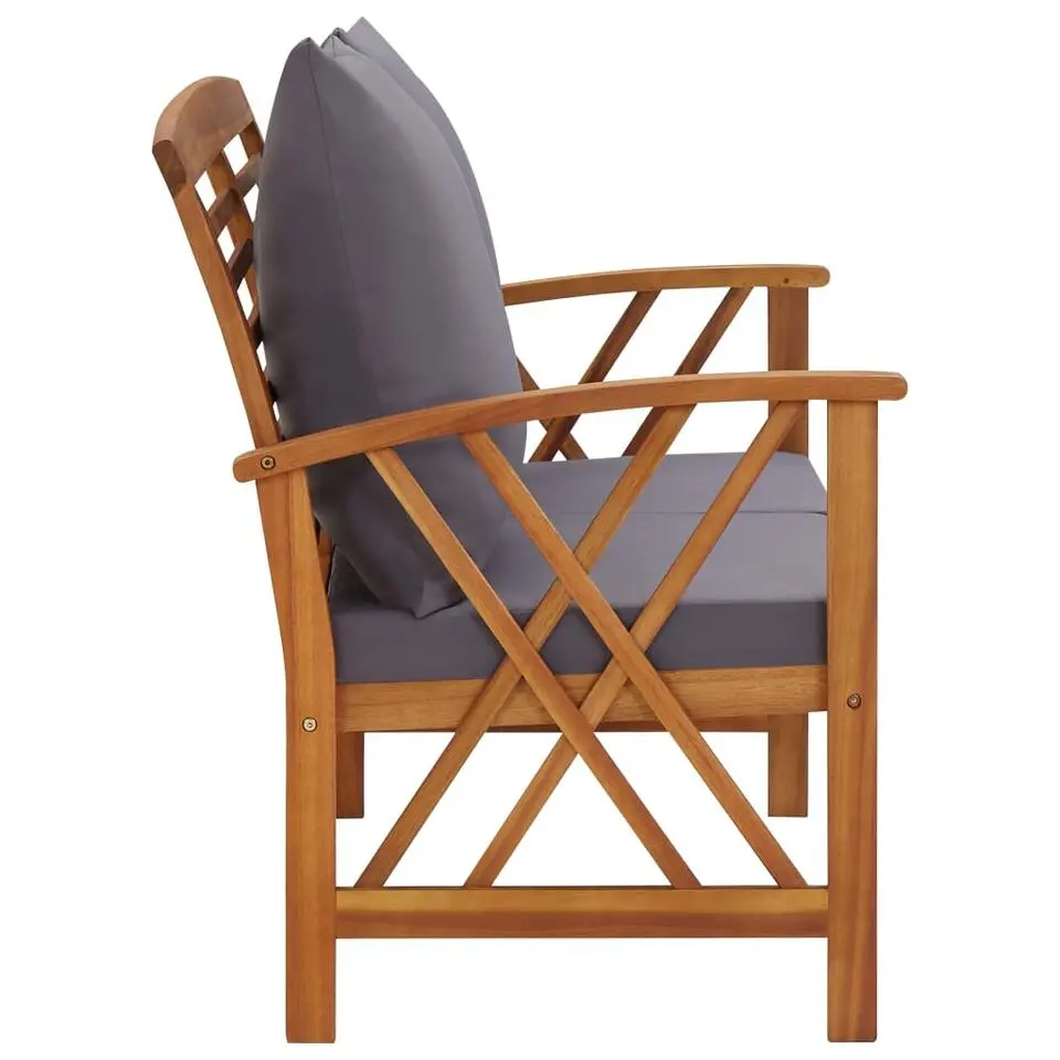vidaXL - Loungeset - Grijs - Hout