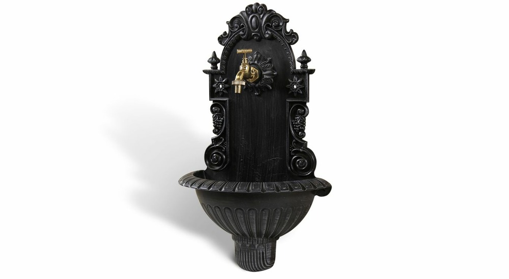 Fontaine de jardin aluminium gris 37x18.5x61.5cm