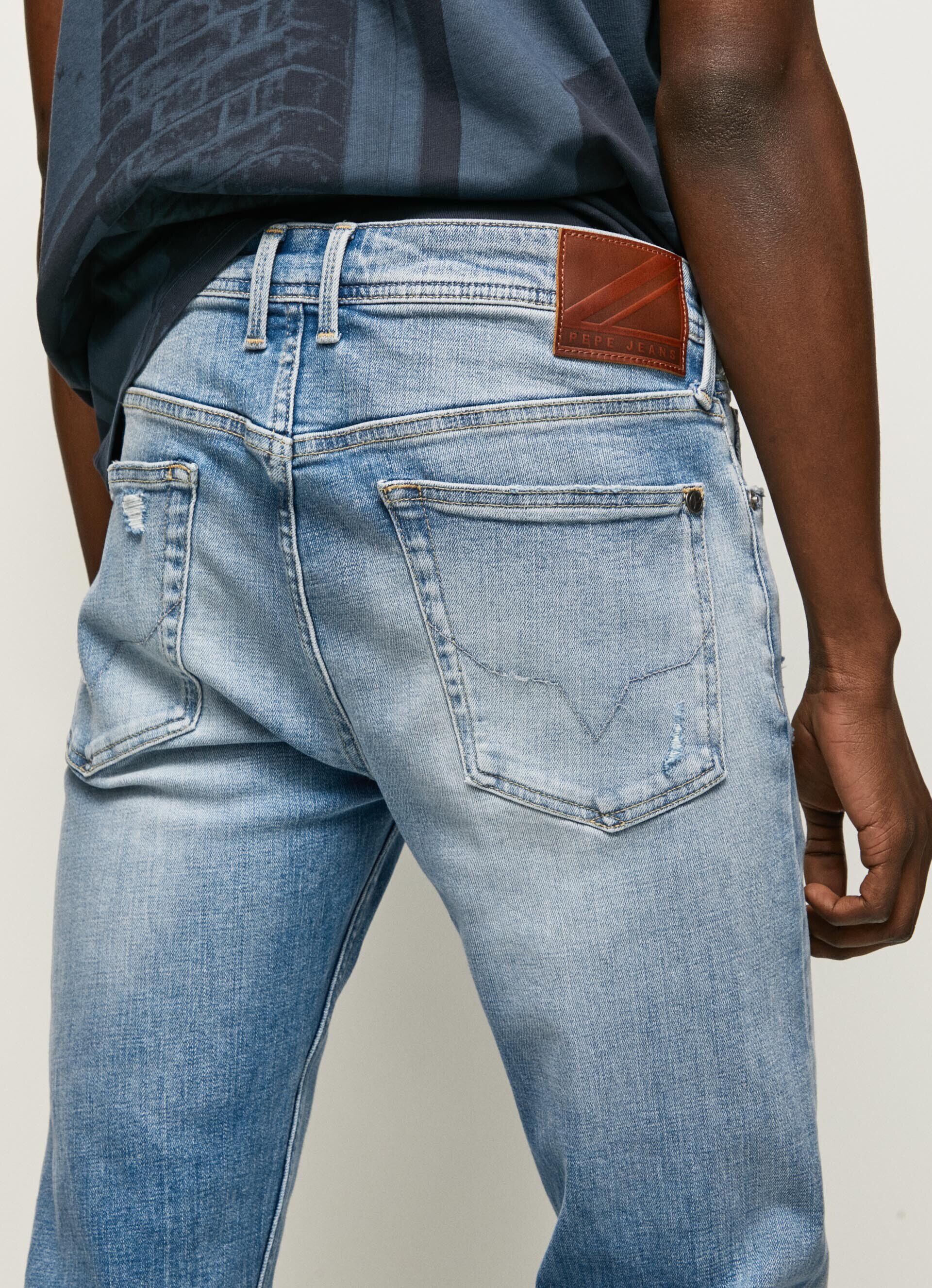 Calça jeans Hatch Regular Slim de cintura média - jeans