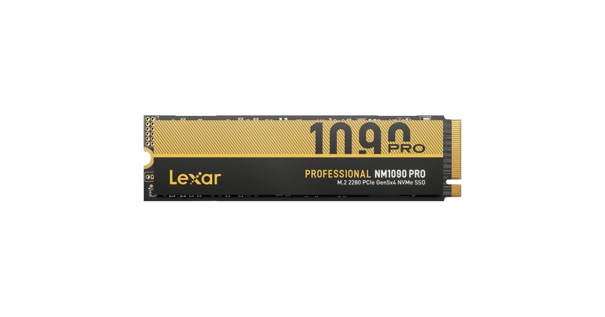 LexarNM1090 PRO 4 TB SSD  (Zwart/goud, M.2 2280, PCIe Gen 5x4)