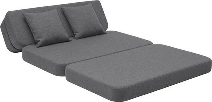 by KlipKlap KK 3 fold sofa Mørk grå m. mørk grå knap