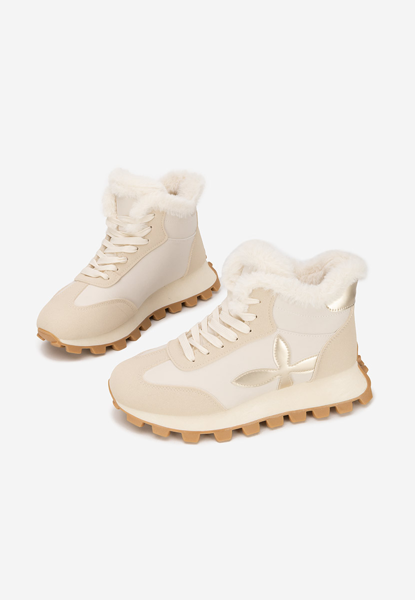 Baskets d'hiver pour femmes beige Ozia