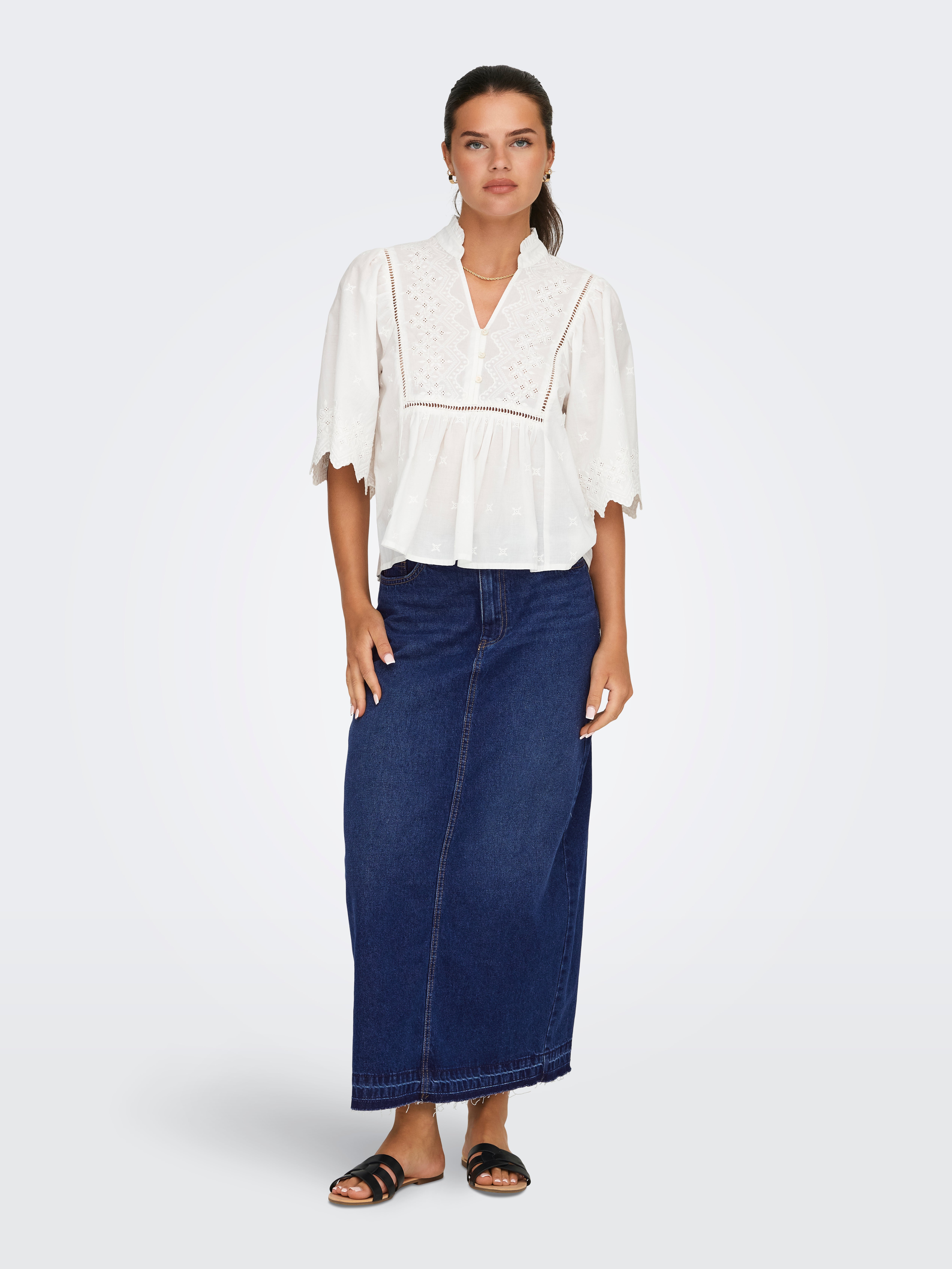 JDYBELLA Jeansrock Dark Blue Denim