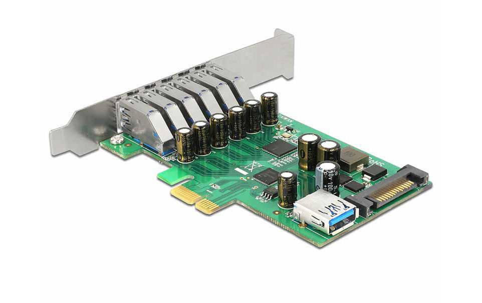 PCI-Express-Karte 89377 USB 3.0 - 6x extern + 1x internPCI Express-Karte mit 6 USB 3.0 Anschlüssen