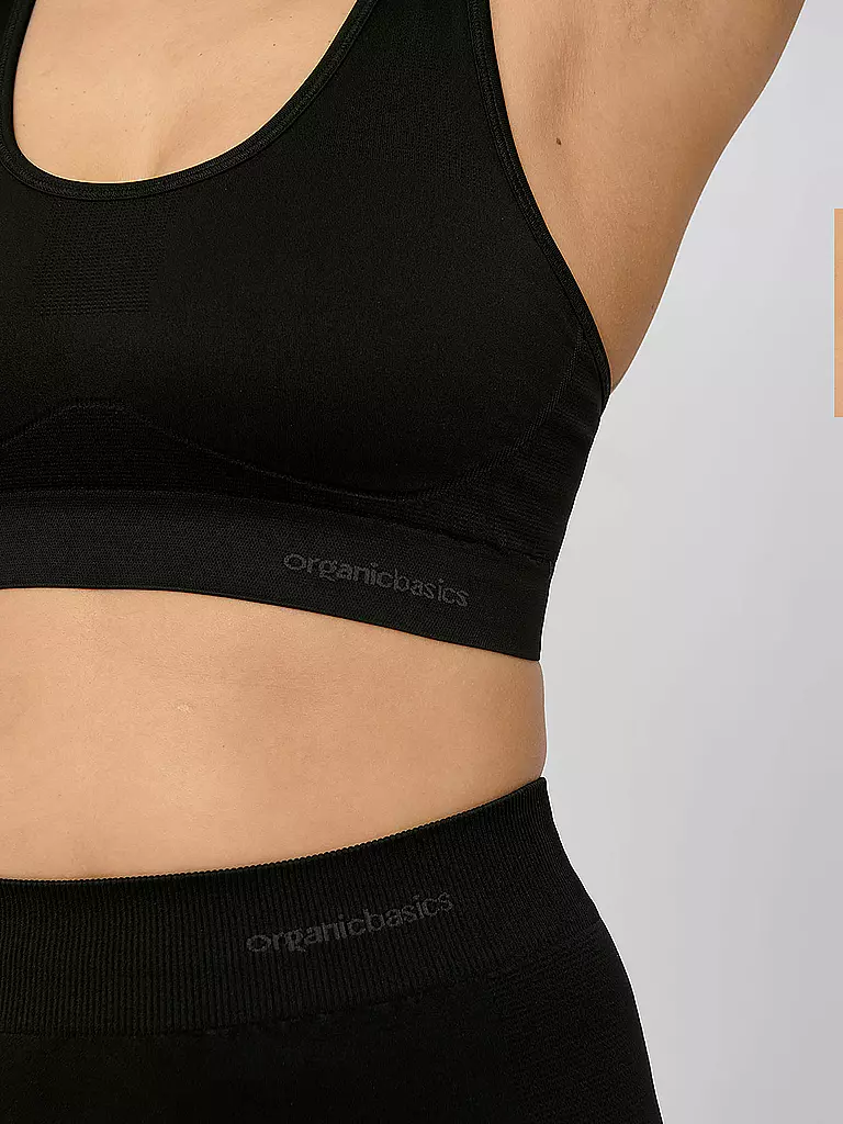 ORGANIC BASICS Active Workout BH black schwarz