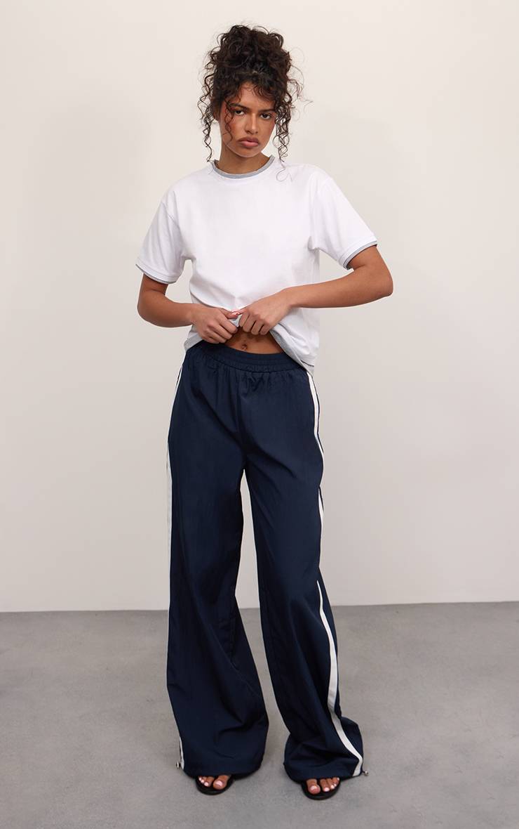 Blanc T-shirt À Manches Courtes Avec Détail Double Épaisseur