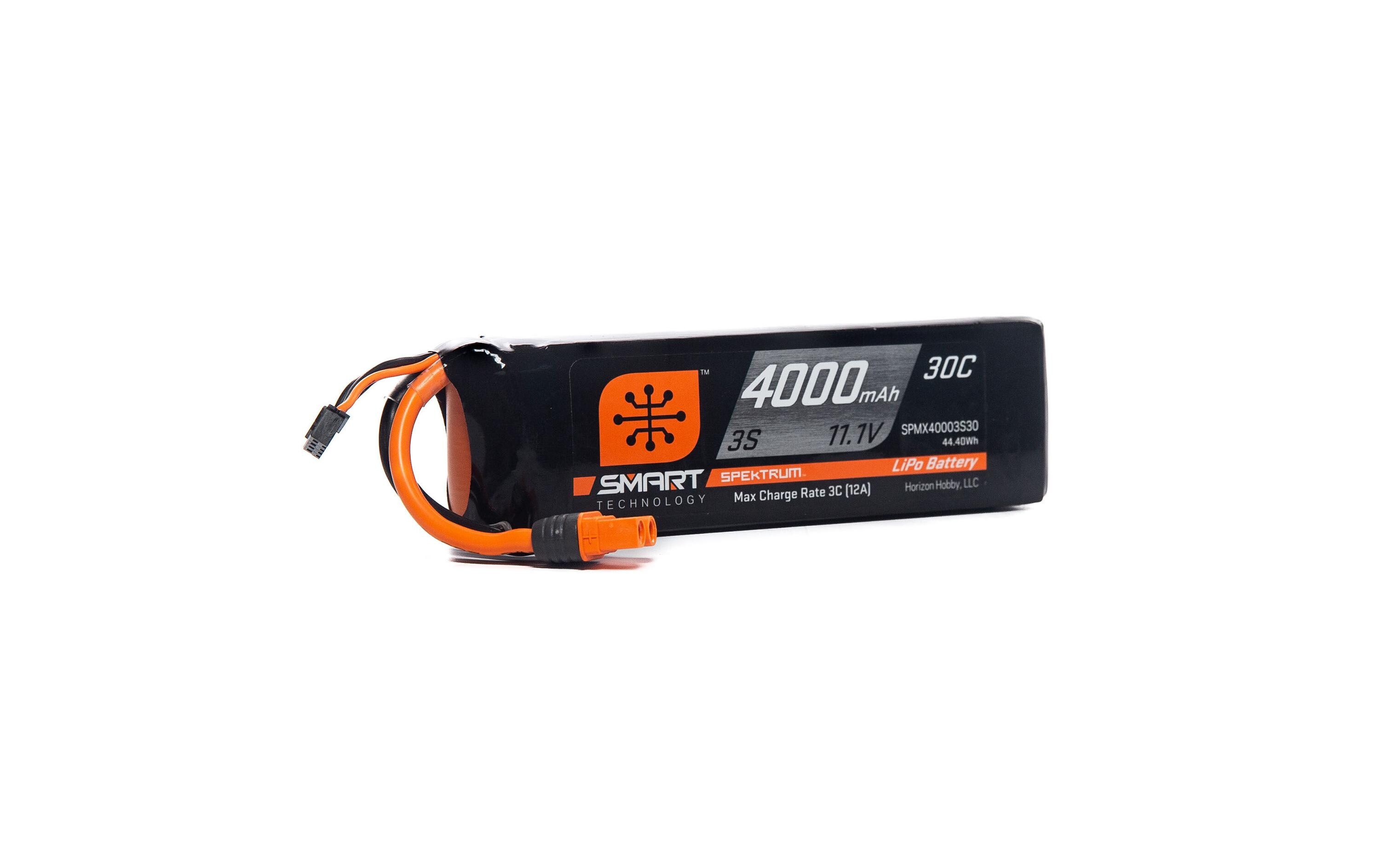RC-Akku LiPo 4000 mAh 11.1 V 30C SmartSpektrum Smart G1 3S LiPo Akku mit IC3 Stecker