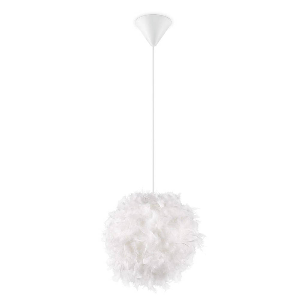 Veren laten los en gele verenhanglamp Esli