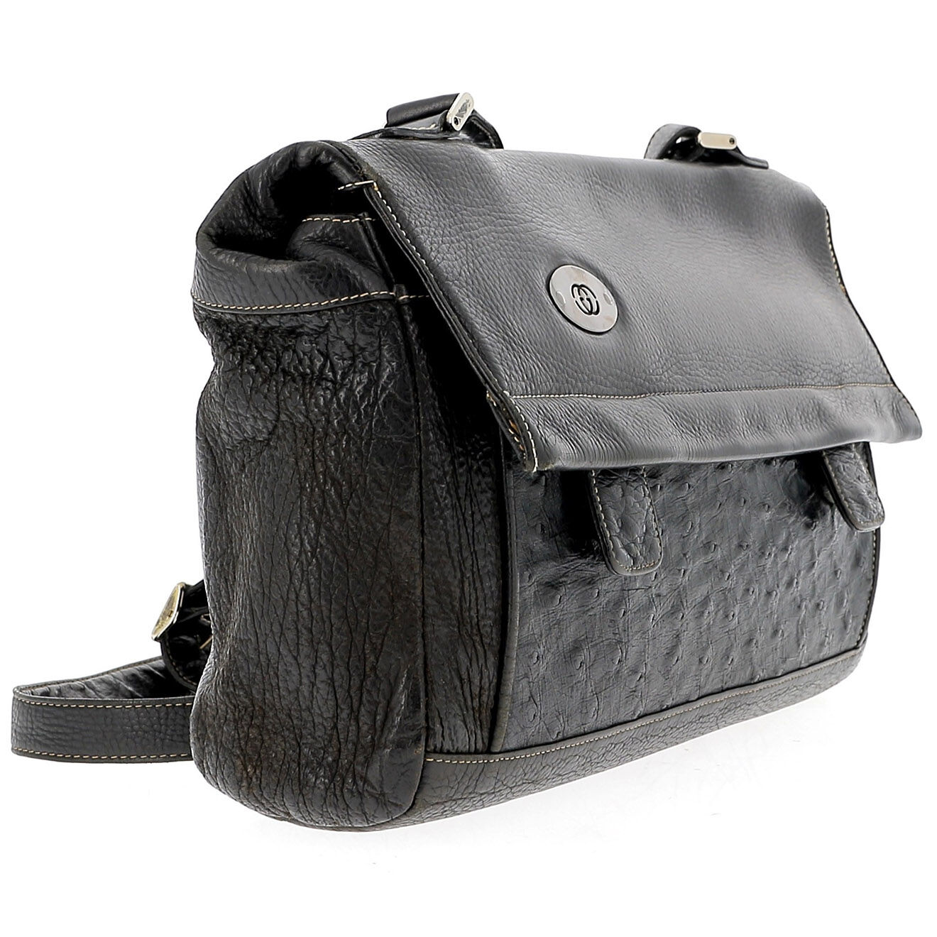 Gucci Sac bandoulière Vintage en Cuir noir Etat: Très bon état - Longueur 30 cm