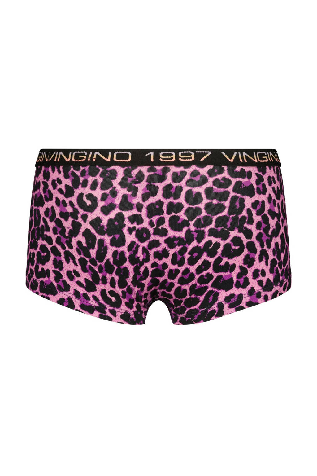 bh top + short Animal roze/zwart