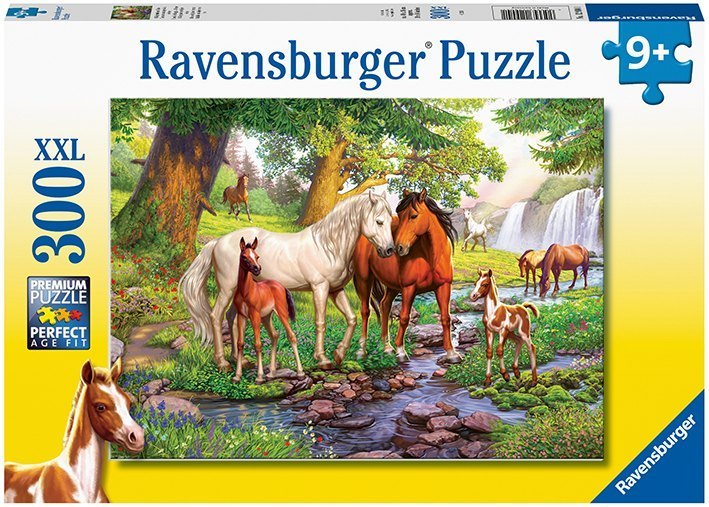Ravensburger Kinderpuzzle - 12904 Wildpferde am Fluss - Pferde-Puzzle für Kinder