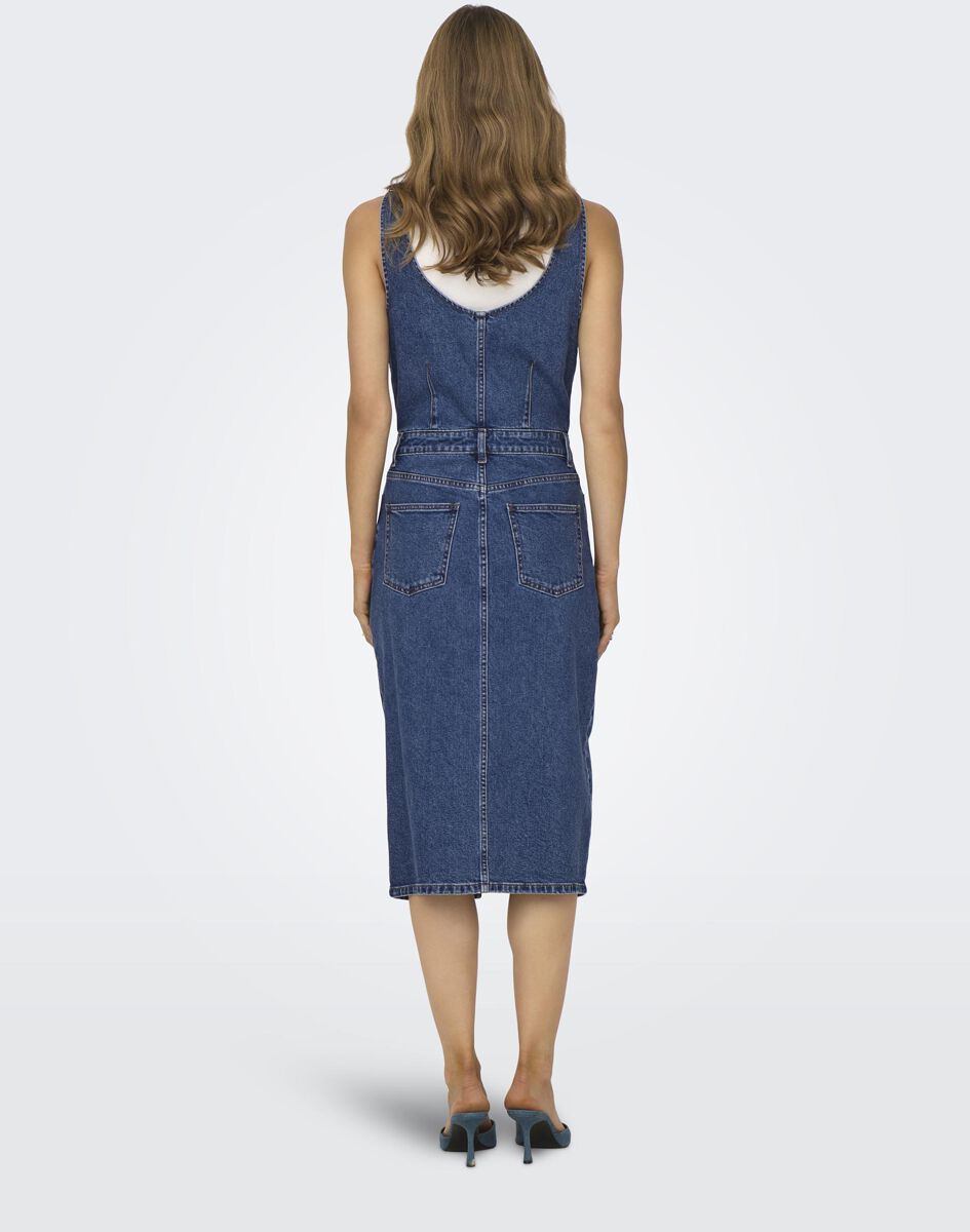 Onlsanne S/L Spencer Midi DNM Dress | Only Robe mi-longue