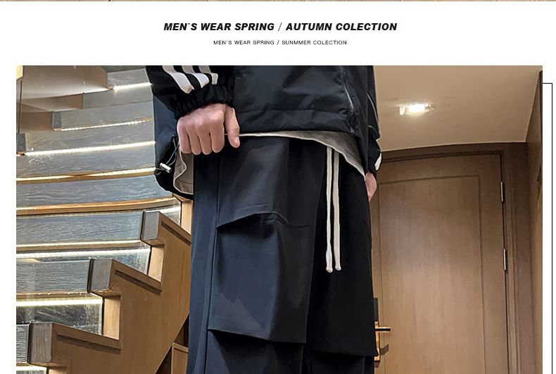 YERGO - Hoge taille effen rechte broek