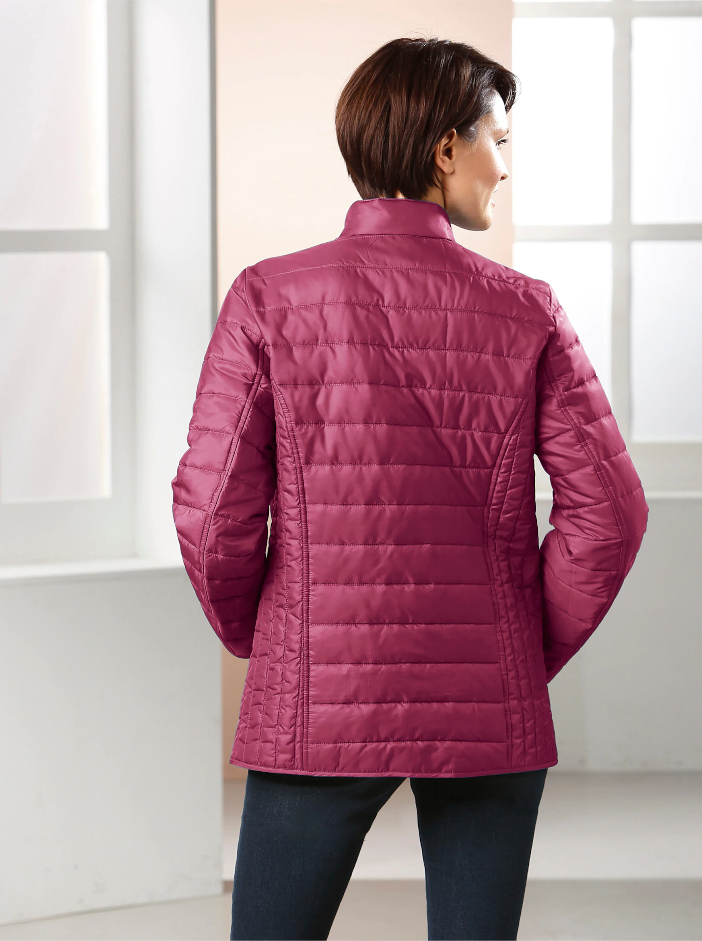 Steppjacke in bordeaux