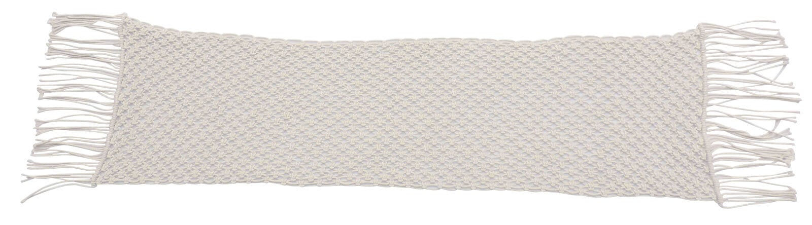 Tischläufer Macramé 140 cm weiß