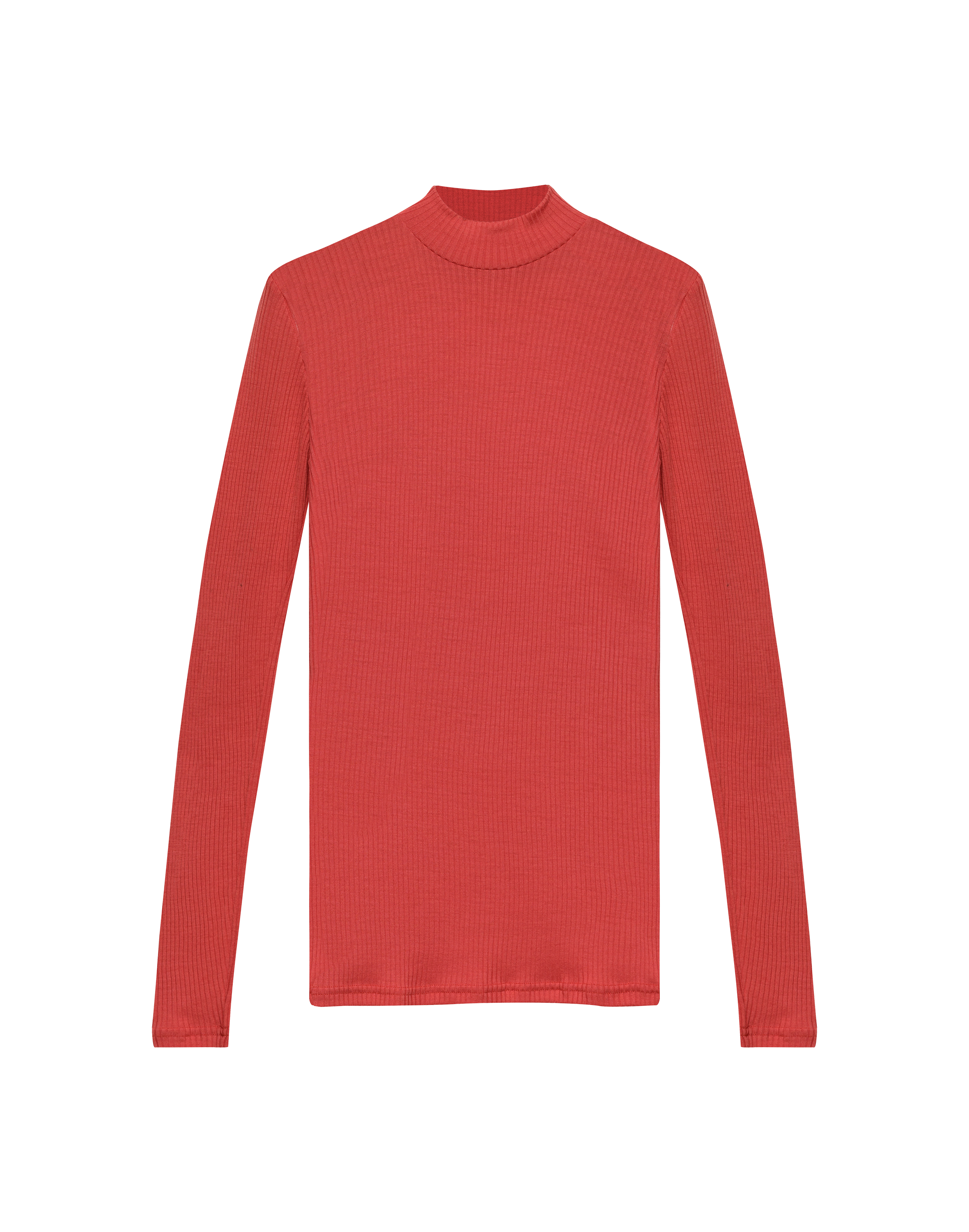 Shirt met hoge kraag van merinowol voor dames