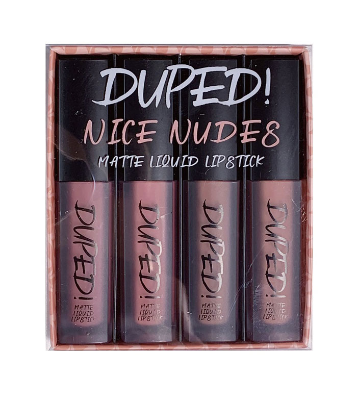 W7 - Set de batons líquidos fosco Duped! - Nice Nudes