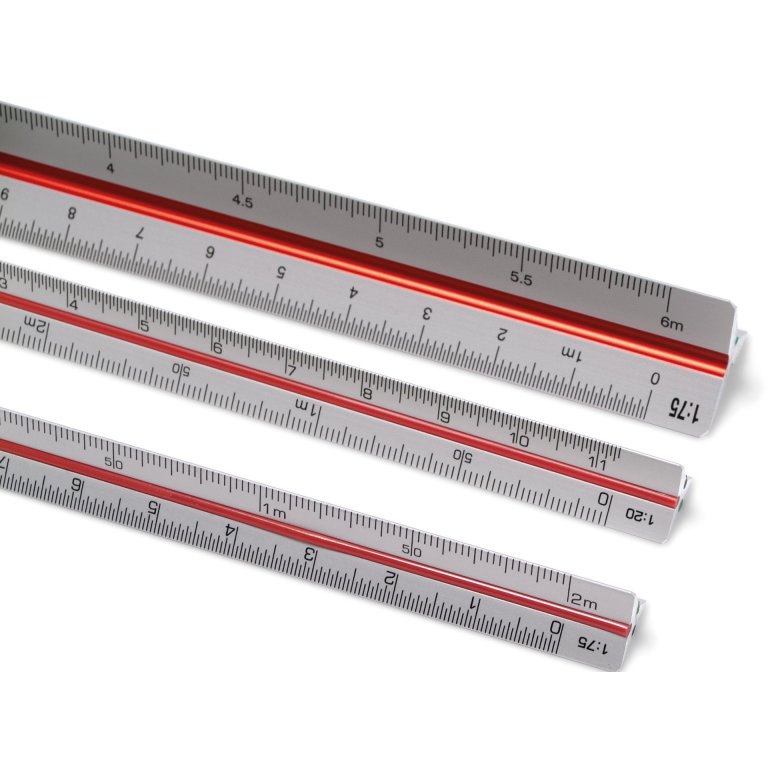 Dreikantmaßstab Aluminium