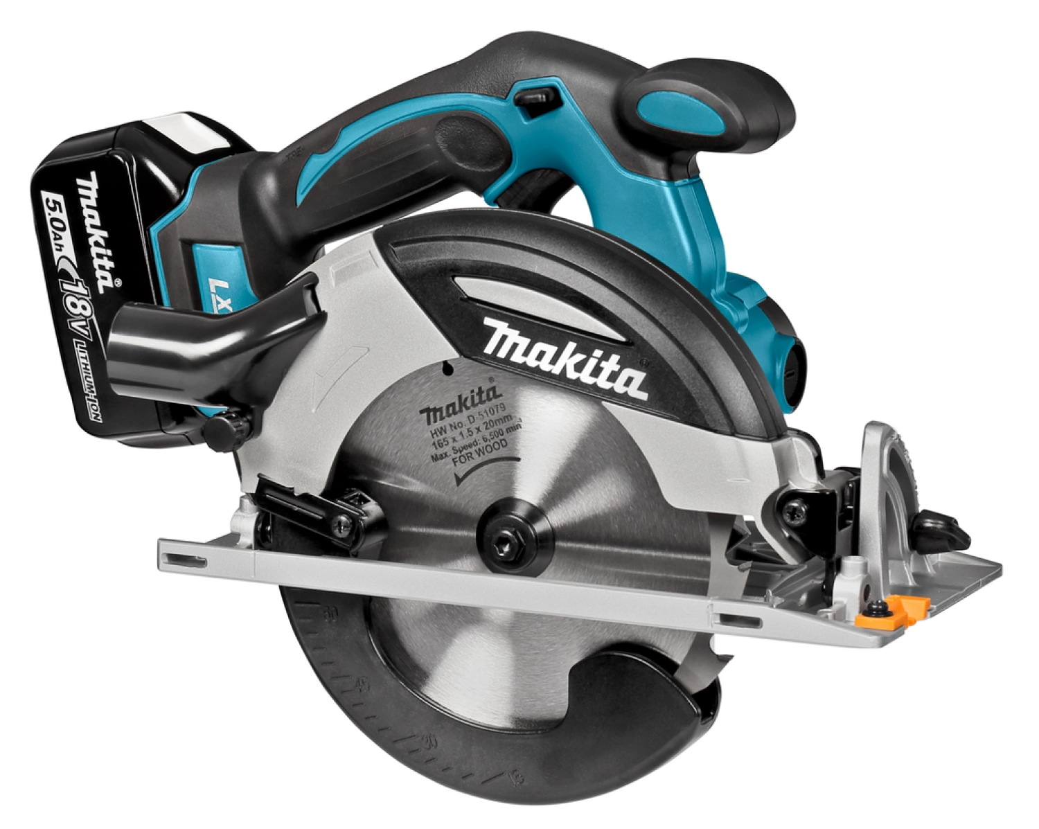 Makita DHS630RTJ 18V Li-Ion Accu cirkelzaag set (2x 5.0Ah accu) in Mbox - 165mm