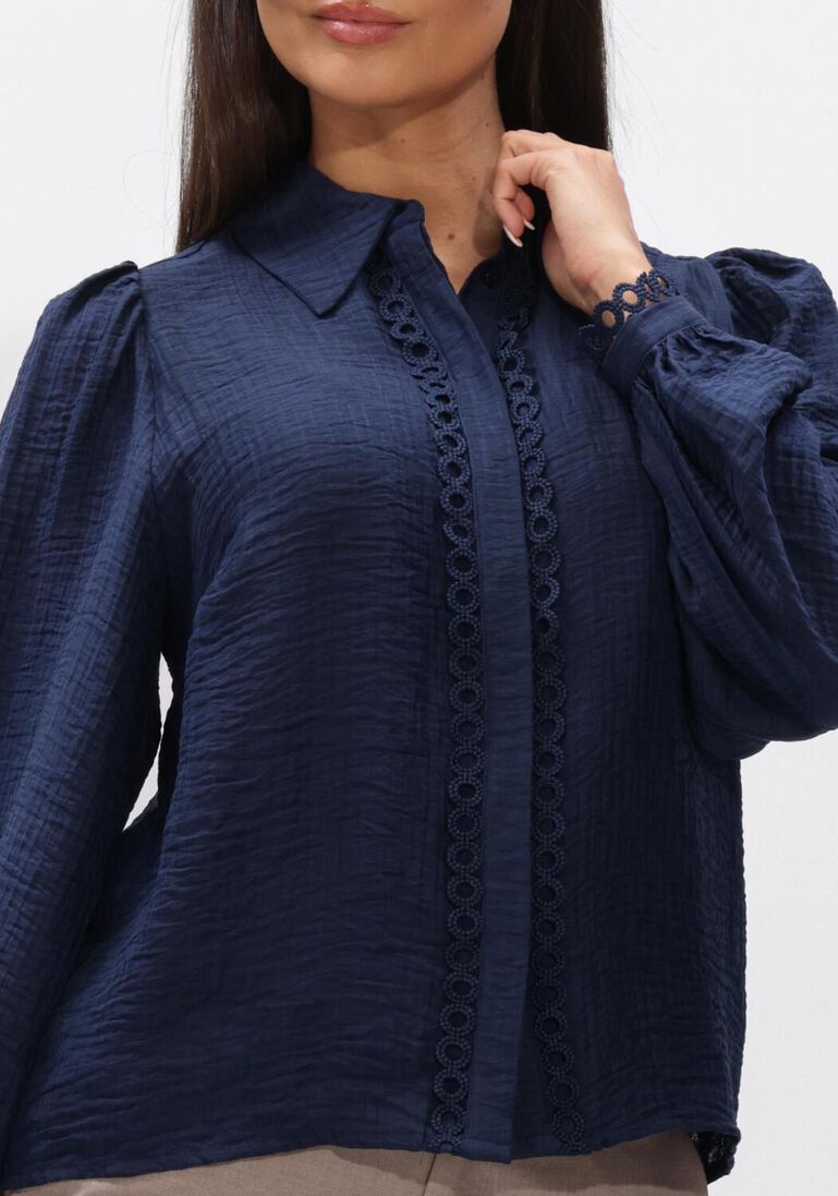 donkerblauwe co'couture tops & t-shirts tassy lace shirt
