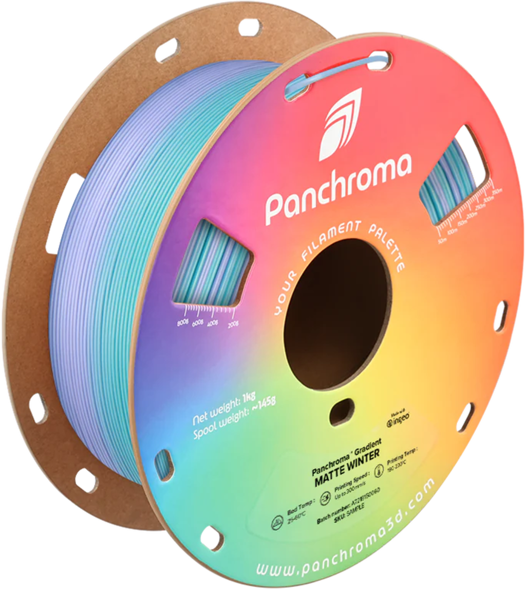 Polymaker  Panchroma™ PLA Gradient Matte Winter, 1,75 mm / 1000 g    Fließende Farben, makellose Eleganz in Matte Winter