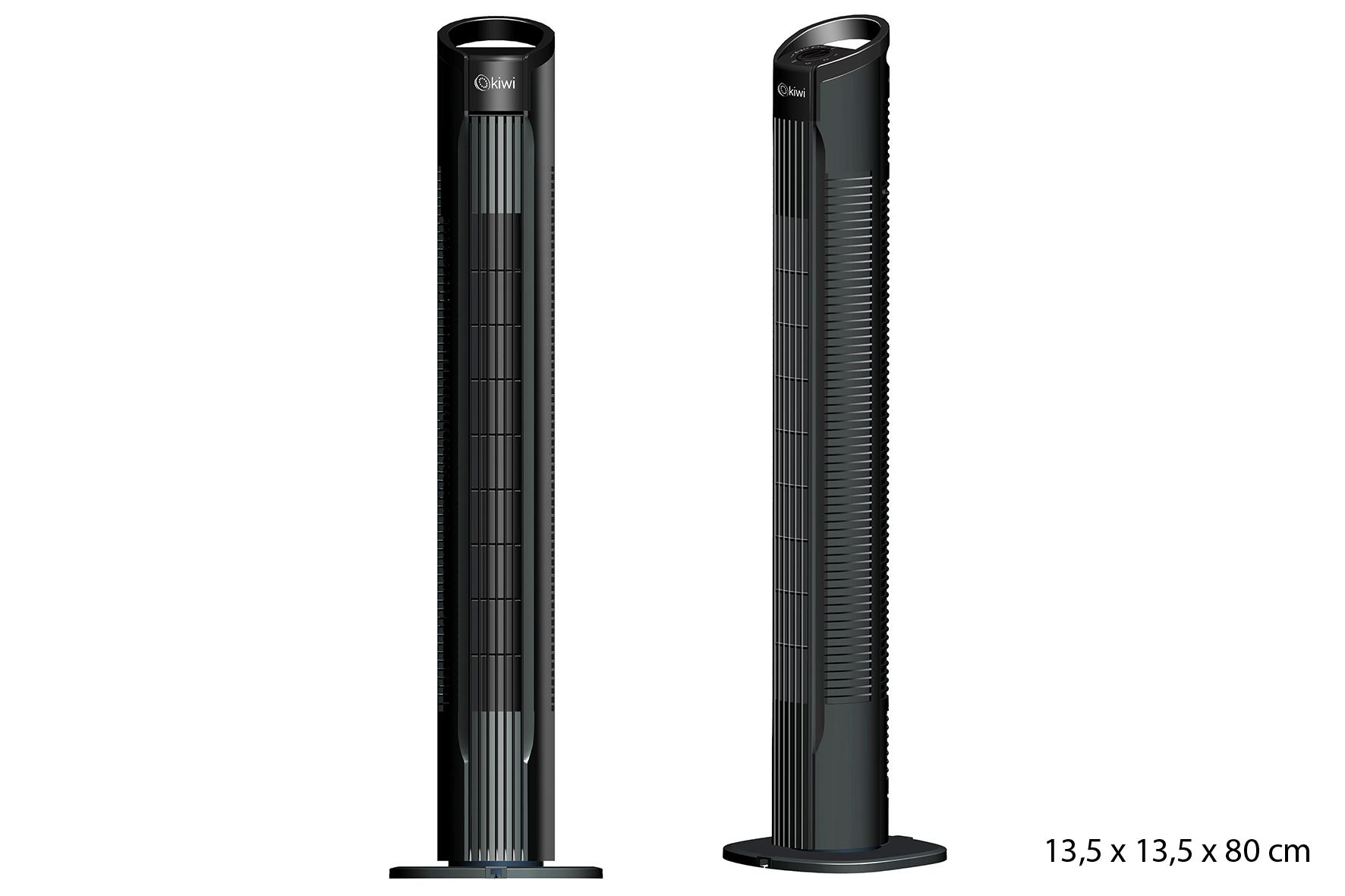 VENTILATEUR COLONNE NOIR 78CM