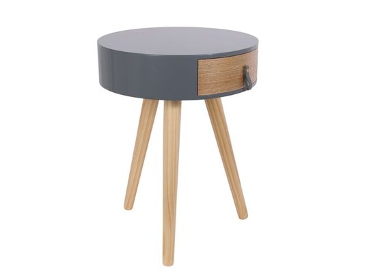 THE HOME DECO FACTORY - Lot de 2 tables de chevet scandinaves nora - diam. 35 x h. ...