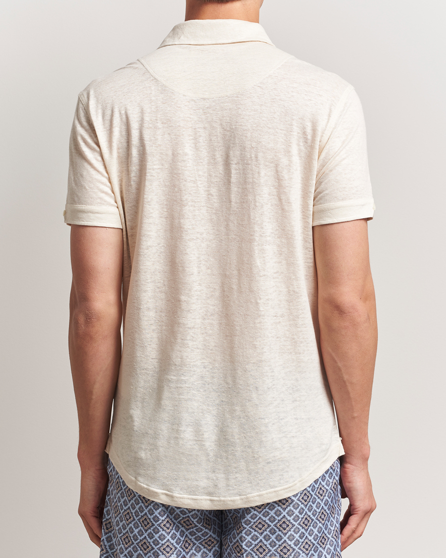 Orlebar Brown Sebastian Linen Polo Latte