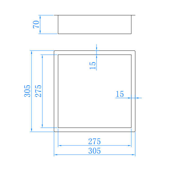 Best Design Ore Kaya inbouwnis 30,5x30,5x7cm RVS